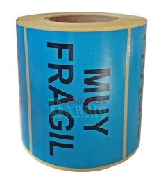 Etiquetas Muy Fragil Azul 2