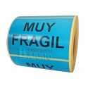 Etiquetas Muy Fragil Azul