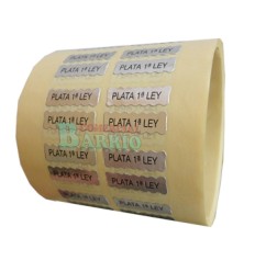 Etiquetas para joyeria "Plata 1ª Ley"  2