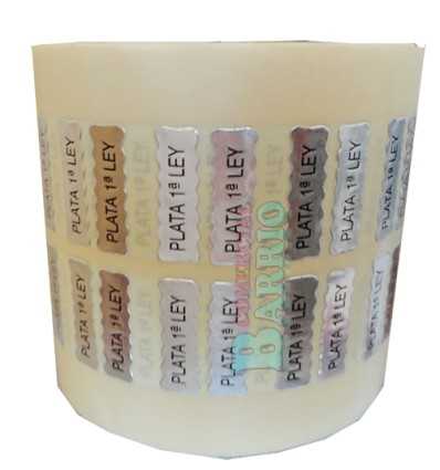 Etiquetas para joyeria "Plata 1ª Ley" 