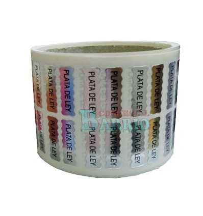 Etiquetas para joyeria "Plata de ley"