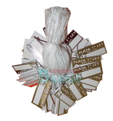 Etiquetas colgantes para joyeria " Plata 1 ªLey"  pelicula plata