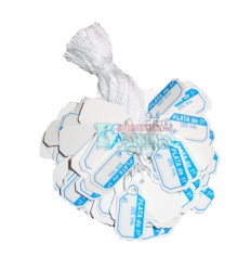 Etiquetas colgantes para joyeria " Plata 1ªLey" tinta azul