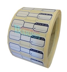 Etiquetas para joyeria "Plata de Ley" Tinta azul 2