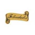 Etiquetas para regalos "Felicidades" Pergamino