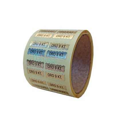 Etiquetas para joyería  "Oro 9 kilates"