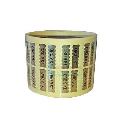Etiquetas para joyería  "Oro 9 kilates"