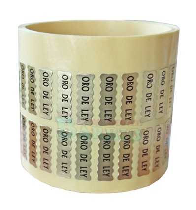 Etiquetas para joyería  "Oro de Ley"