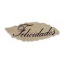Etiquetas para regalos "Felicidades" Hoja en plata
