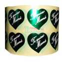 Etiquetas para regalos "Te Quiero Mamá" Corazón verde
