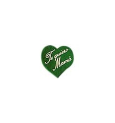 Etiquetas para regalos "Te Quiero Mamá" Corazón verde
