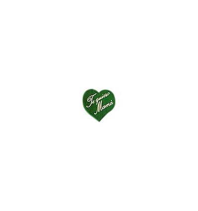 Etiquetas para regalos "Te Quiero Mamá" Corazón verde
