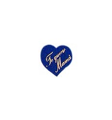 Etiquetas para regalos "Te Quiero Mamá" Corazón azul