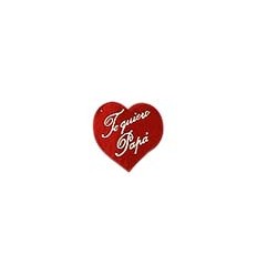 Etiquetas para regalos "Te Quiero Papá" Corazón rojo