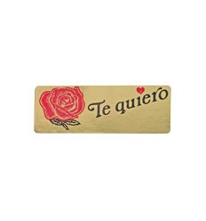 Etiquetas para regalos  "Te quiero" Rosa