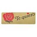 Etiquetas para regalos  "Te quiero" Rosa