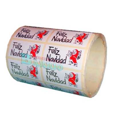 Etiquetas para regalos de navidad "Feliz Navidad" Papa Noel