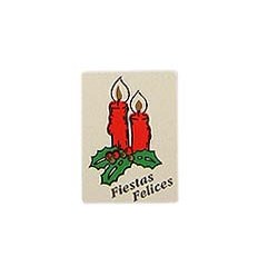 Etiquetas para regalos de navidad "Fiestas Felices" 2 Velas