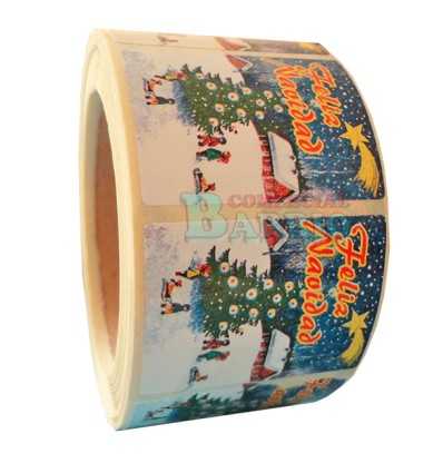 Etiquetas para regalos de Navidad "Feliz Navidad" Paisaje