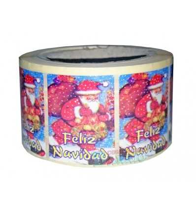 Etiquetas para regalos de Navidad "Feliz Navidad" Papá Noel grande