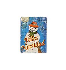 Etiquetas Navidad "Feliz Navidad" Muñeco nieve
