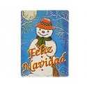 Etiquetas Navidad "Feliz Navidad" Muñeco nieve