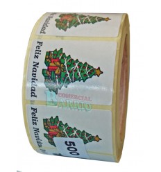 Etiquetas Navidad "Feliz Navidad" Árbol  2