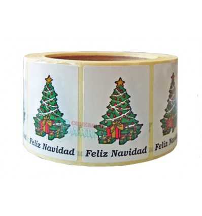 Etiquetas Navidad "Feliz Navidad" Árbol 