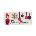 Etiquetas navidad "Felices Fiestas" Vela y Bola 