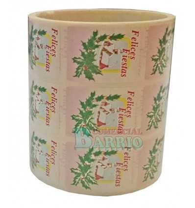 Etiquetas navidad "Felices Fiestas" Casita