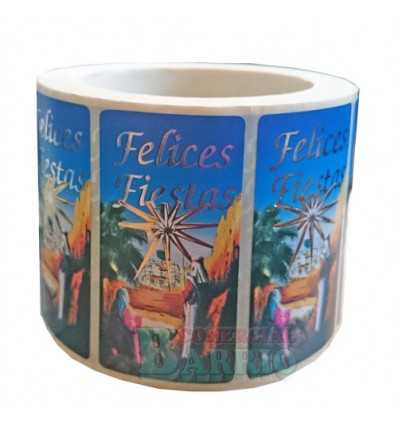 Etiquetas Navidad "Felices Fiestas" Portal