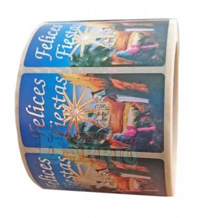 Etiquetas Navidad "Felices Fiestas" Portal