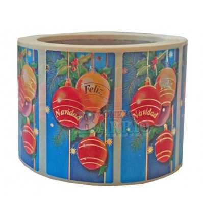 Etiquetas Navidad  "Feliz Navidad" Bolas navideñas