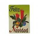 Etiquetas Navidad "Feliz Navidad" centro de  Dos Velas dibujadas