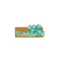 Etiquetas para regalos "Felicidades" lazo verde