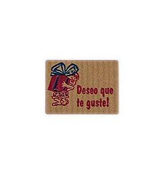 Etiquetas para regalos  "Deseo que te guste" kraft