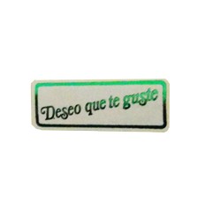 Etiquetas para regalos"Deseo que te guste" pelicula verde