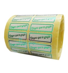 Etiquetas para regalos"Deseo que te guste" pelicula verde 2
