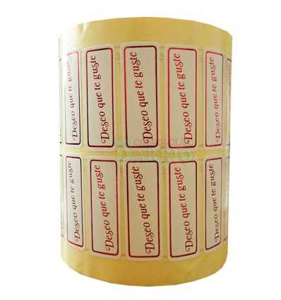 Etiquetas para regalos "Deseo que te guste" Película roja