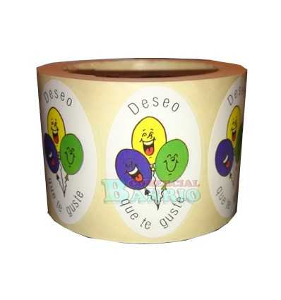 Etiquetas para regalos "Deseo que te guste" 3 Globos