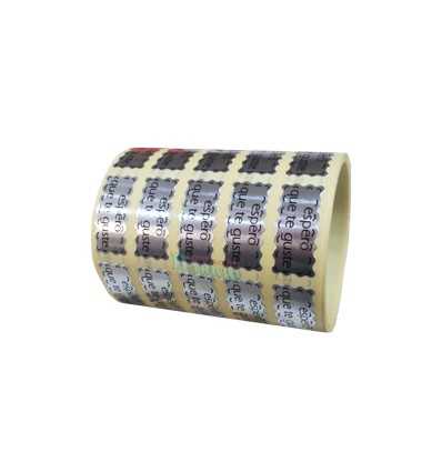 Etiquetas para regalos "Deseo que te guste" Ondas