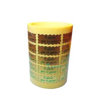 Etiquetas para regalos "Espero que te guste"  Ondas verde