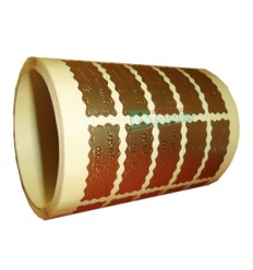 Etiquetas para regalos "Espero que te guste" Ondas oro 2