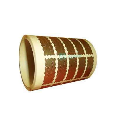 Etiquetas para regalos "Espero que te guste" Ondas oro