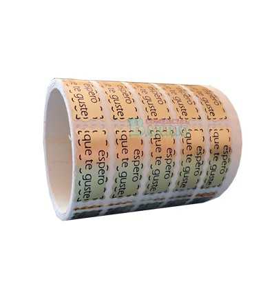 Etiquetas para regalos "Deseo que te guste" Ondas