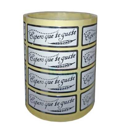 Etiquetas para regalos  "Espero que te guste" Espiga en plata