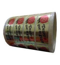 Etiquetas para regalos  "Deseo que te guste" Rosa 2