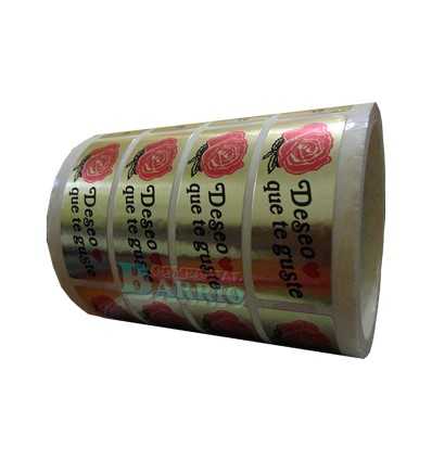 Etiquetas para regalos  "Deseo que te guste" Rosa