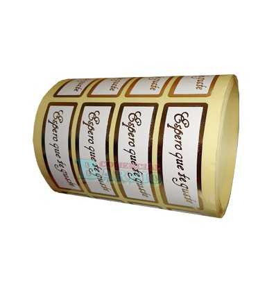 Etiquetas para regalos "Espero que te guste" Lisa en oro