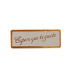 Etiquetas para regalos "Espero que te guste" Lisa en oro